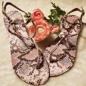 Blush Snake print sandles